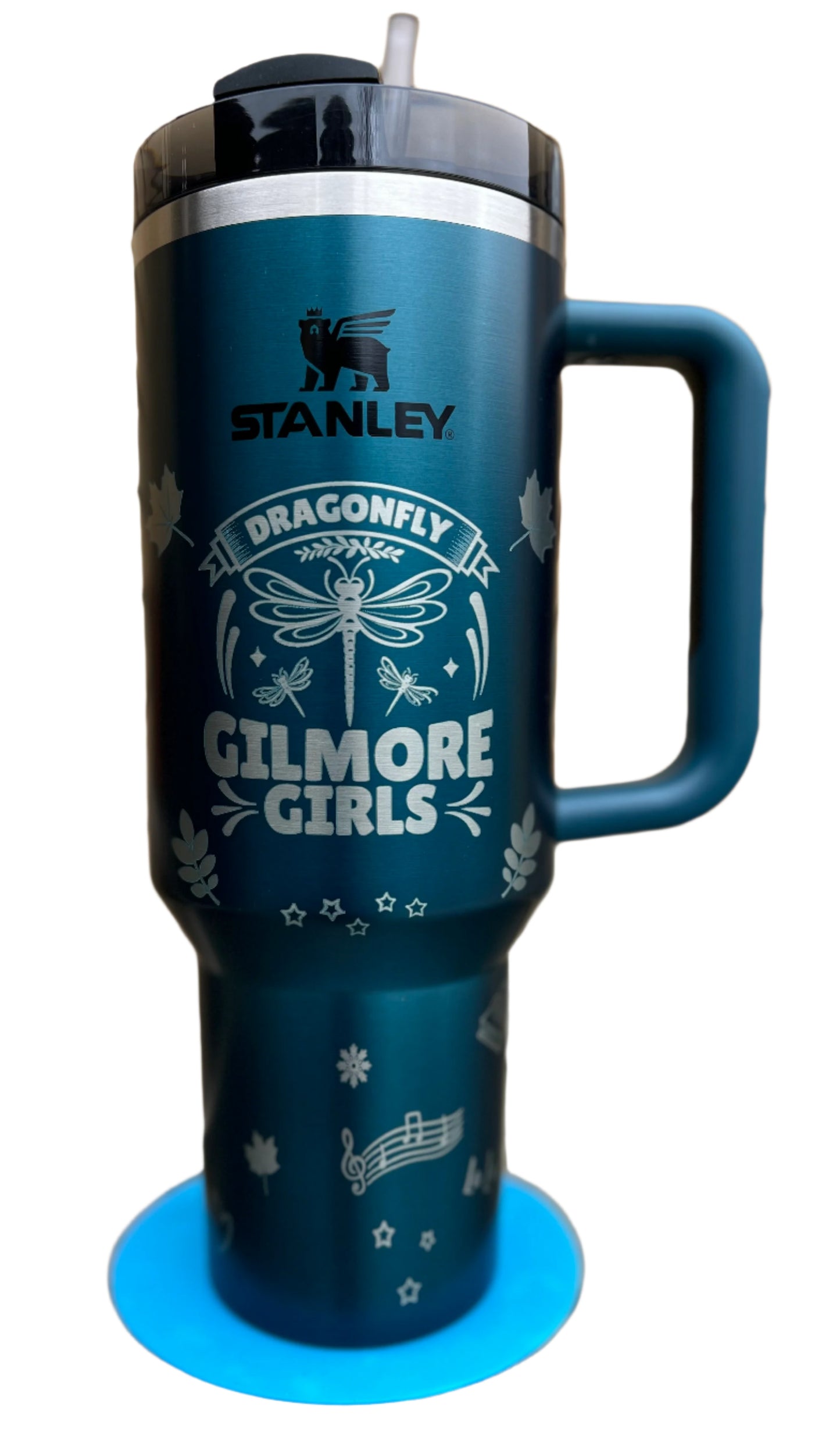 Full Wrap Gilmore Girls inspired design, Stanley 40 oz. tumbler in Balsam Glow