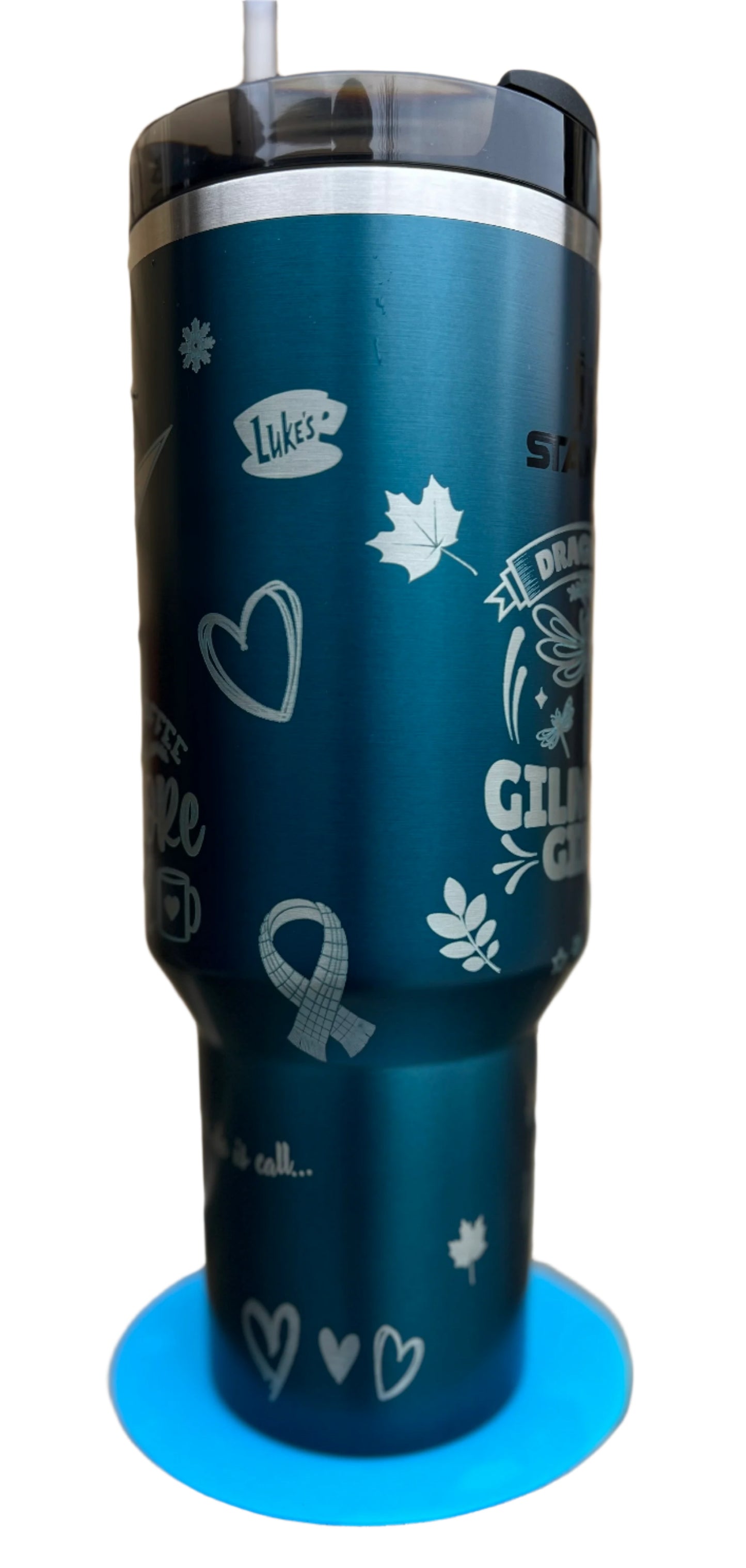 Full Wrap Gilmore Girls inspired design, Stanley 40 oz. tumbler in Balsam Glow