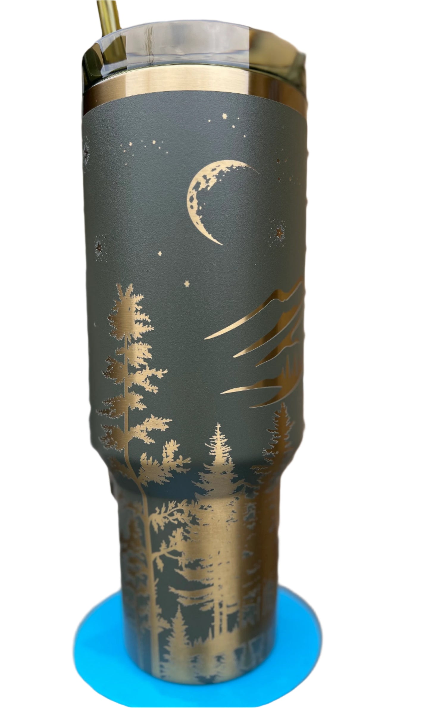 Mountainscape design Laser Engraved Stanley 40 oz. Tumbler