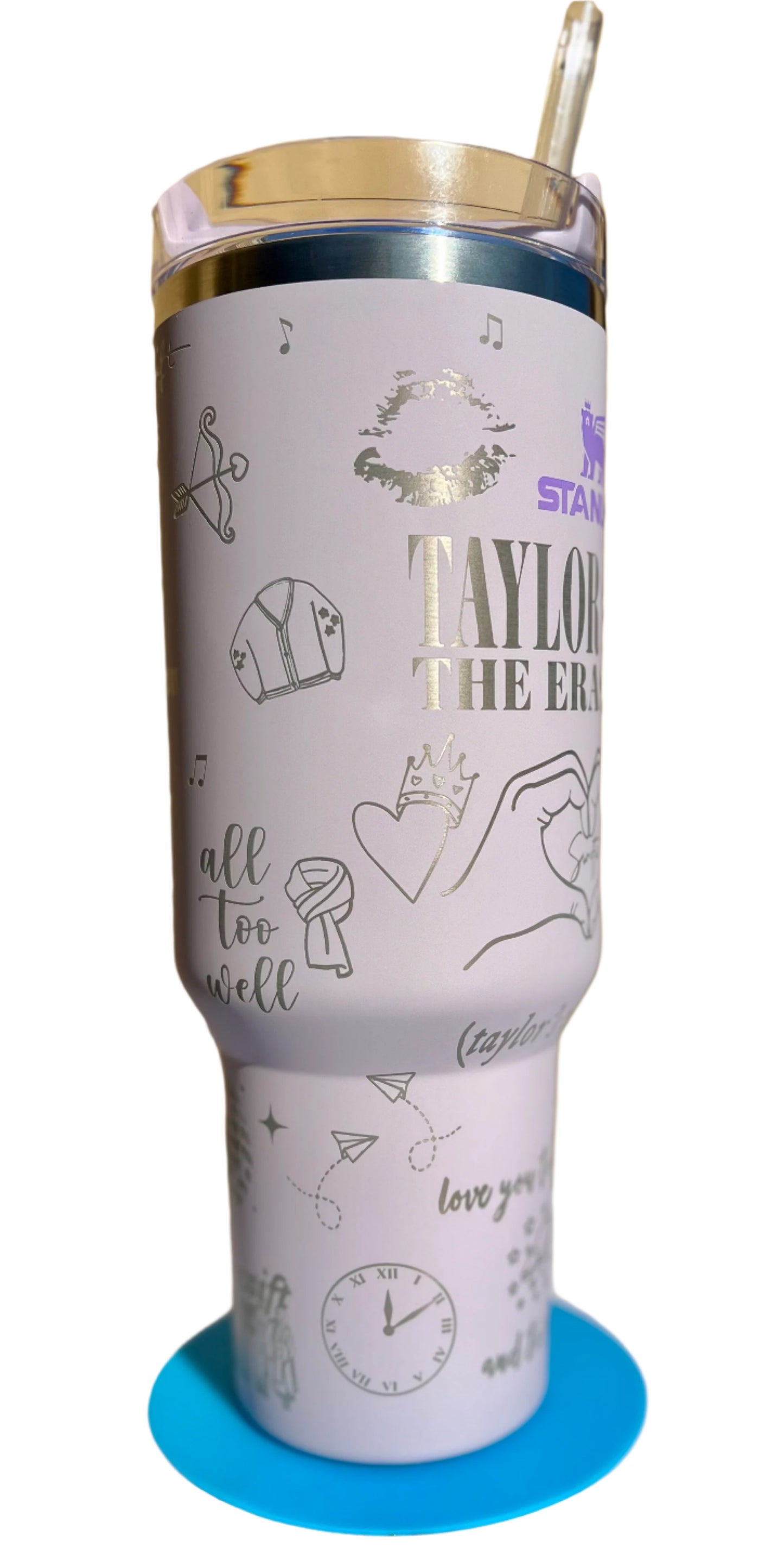 Full Wrap Eras inspired design, Stanley 40 oz. tumbler in Orchid